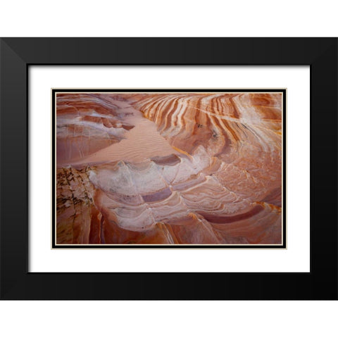 Nevada, Valley of Fire SP Striped sandstone Black Modern Wood Framed Art Print with Double Matting by Grall, Don