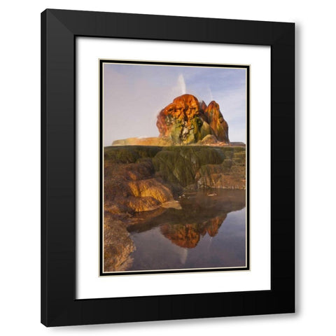 Nevada, Black Rock Desert View of the Fly Geyser Black Modern Wood Framed Art Print with Double Matting by Illg, Cathy and Gordon