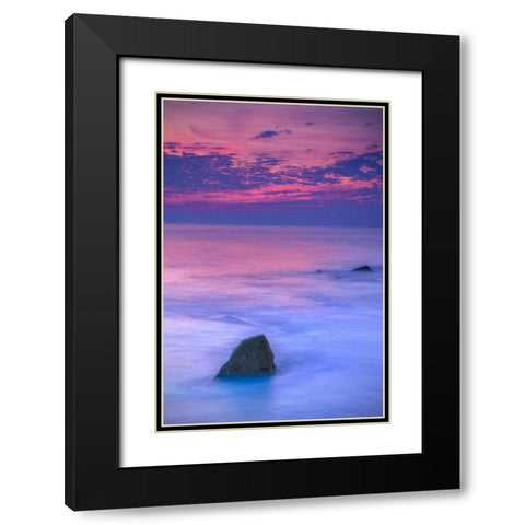New Jersey, Cape May Scenic on Cape May Beach Black Modern Wood Framed Art Print with Double Matting by OBrien, Jay