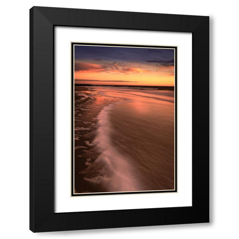 USA-New Jersey-Cape May National Seashore-Sunrise on ocean shore Black Modern Wood Framed Art Print with Double Matting by Jaynes Gallery