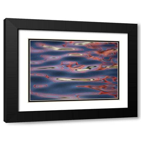 New Mexico, Socorro Red patterns in water Black Modern Wood Framed Art Print with Double Matting by Morris, Arthur