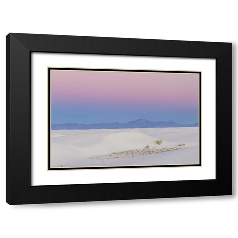 New Mexico, White Sands NM Desert at sunset Black Modern Wood Framed Art Print with Double Matting by Illg, Cathy and Gordon