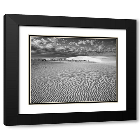 New Mexico, White Sands NM Desert landscape Black Modern Wood Framed Art Print with Double Matting by Flaherty, Dennis