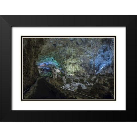 New Mexico, Carlsbad Caverns Scenic of cavern Black Modern Wood Framed Art Print with Double Matting by Paulson, Don