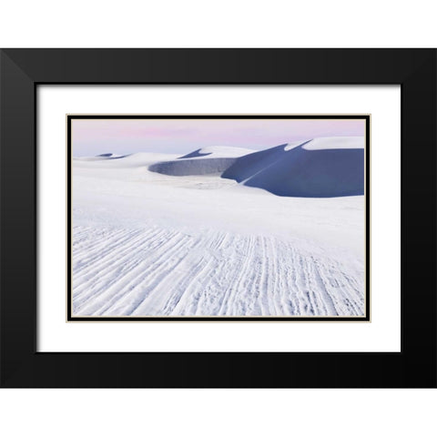 New Mexico, White Sands NM Desert landscape Black Modern Wood Framed Art Print with Double Matting by Paulson, Don