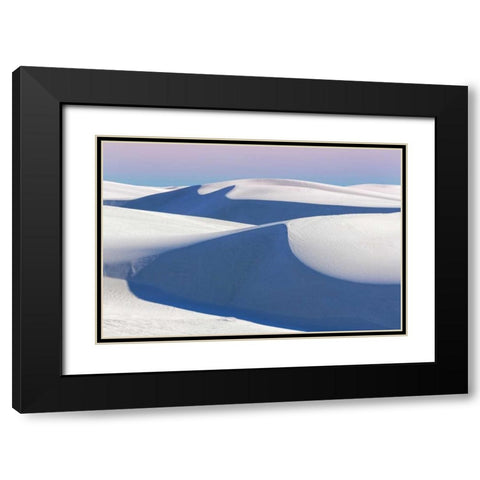 New Mexico, White Sands NM Desert landscape Black Modern Wood Framed Art Print with Double Matting by Paulson, Don