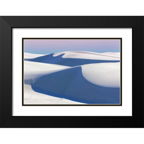 New Mexico, White Sands NM Desert landscape Black Modern Wood Framed Art Print with Double Matting by Paulson, Don
