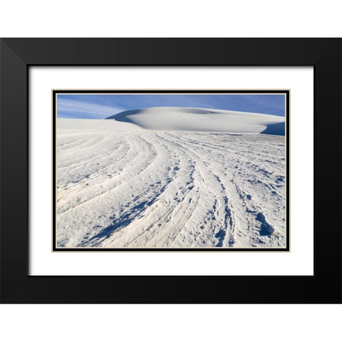 New Mexico, White Sands NM Desert landscape Black Modern Wood Framed Art Print with Double Matting by Paulson, Don