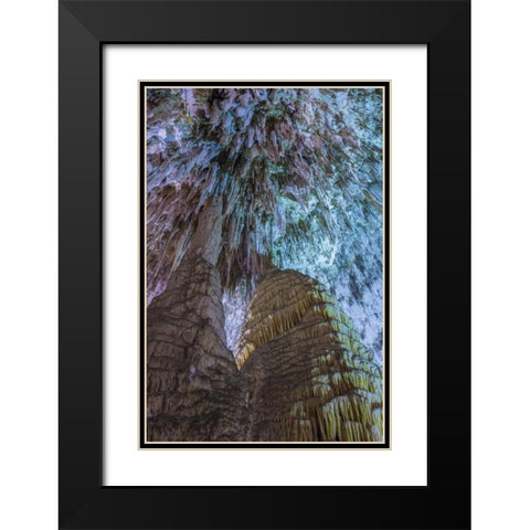 New Mexico, Carlsbad Caverns Scenic of cavern Black Modern Wood Framed Art Print with Double Matting by Paulson, Don