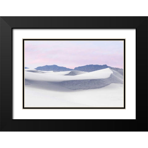 New Mexico, White Sands NM Desert landscape Black Modern Wood Framed Art Print with Double Matting by Paulson, Don