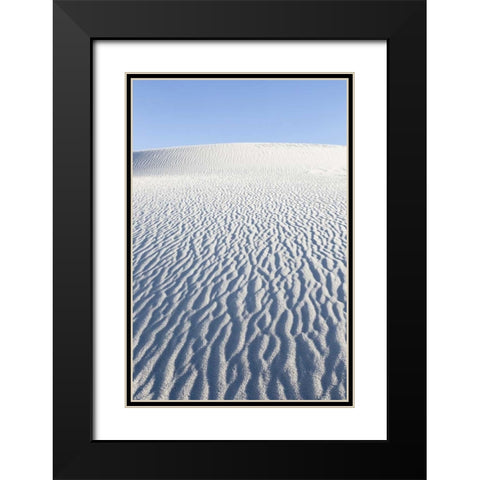 New Mexico, White Sands NM Desert landscape Black Modern Wood Framed Art Print with Double Matting by Paulson, Don