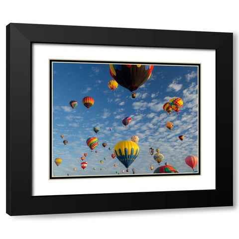 Mass Ascension Albuquerque International Balloon Fiesta-Albuquerque-New Mexico Black Modern Wood Framed Art Print with Double Matting by Pryor, Maresa