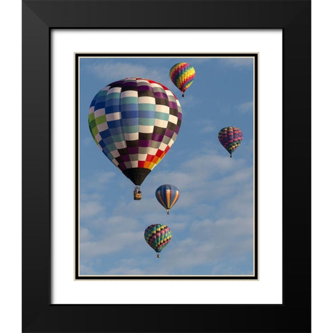 Mass Ascension Albuquerque International Balloon Fiesta-Albuquerque-New Mexico Black Modern Wood Framed Art Print with Double Matting by Pryor, Maresa