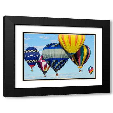 Mass Ascension Albuquerque International Balloon Fiesta-Albuquerque-New Mexico Black Modern Wood Framed Art Print with Double Matting by Pryor, Maresa