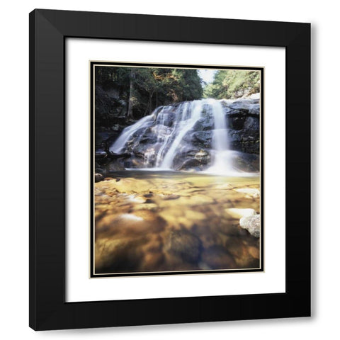 USA, New York, A waterfall in the Adirondacks Black Modern Wood Framed Art Print with Double Matting by Talbot Frank, Christopher