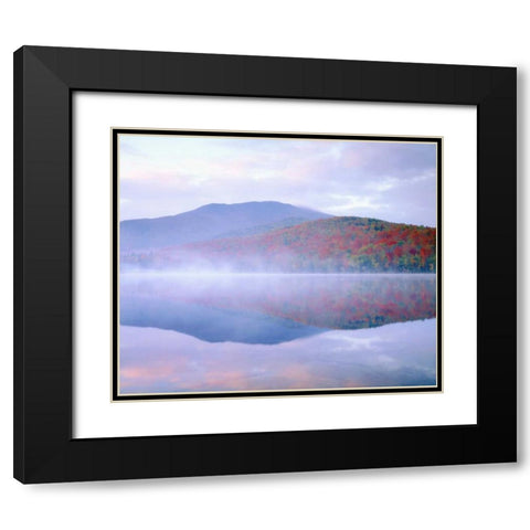 NY, Adirondack Mts Algonquin Peak and Autumn Black Modern Wood Framed Art Print with Double Matting by Talbot Frank, Christopher