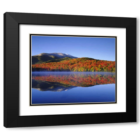 NY, Snowy Algonquin Peak and Heart Lake in fall Black Modern Wood Framed Art Print with Double Matting by Talbot Frank, Christopher