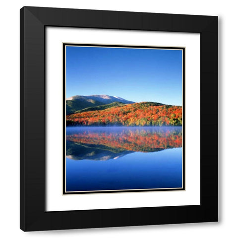 NY, Snowy Algonquin Peak and Heart Lake in fall Black Modern Wood Framed Art Print with Double Matting by Talbot Frank, Christopher