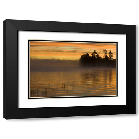 New York, Adirondack Mts Racquette Lake, sunrise Black Modern Wood Framed Art Print with Double Matting by Rotenberg, Nancy