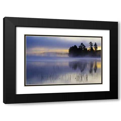New York, Adirondack Mts Racquette Lake, sunrise Black Modern Wood Framed Art Print with Double Matting by Rotenberg, Nancy