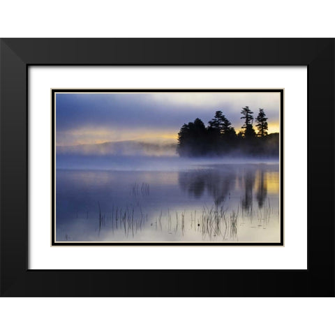 New York, Adirondack Mts Racquette Lake, sunrise Black Modern Wood Framed Art Print with Double Matting by Rotenberg, Nancy