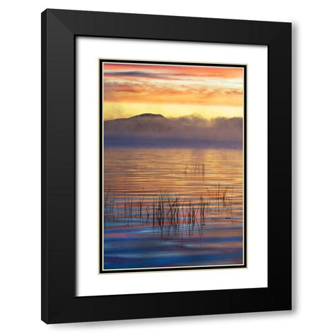 New York, Adirondack Mts Racquette Lake, sunrise Black Modern Wood Framed Art Print with Double Matting by Rotenberg, Nancy