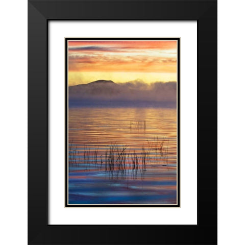 New York, Adirondack Mts Racquette Lake, sunrise Black Modern Wood Framed Art Print with Double Matting by Rotenberg, Nancy
