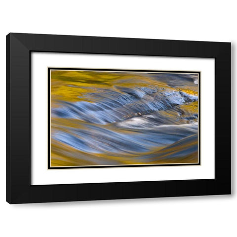 NY, Adirondacks Flowing water on Raquette Lake Black Modern Wood Framed Art Print with Double Matting by OBrien, Jay