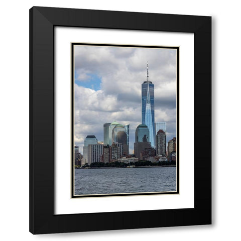 USA-New York New York City skyline Black Modern Wood Framed Art Print with Double Matting by Looney, Hollice