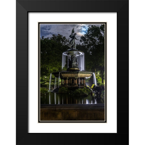 USA-New York Central Park Black Modern Wood Framed Art Print with Double Matting by Looney, Hollice