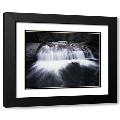 North Carolina, Turtleback Falls in Nantahala NF Black Modern Wood Framed Art Print with Double Matting by Talbot Frank, Christopher