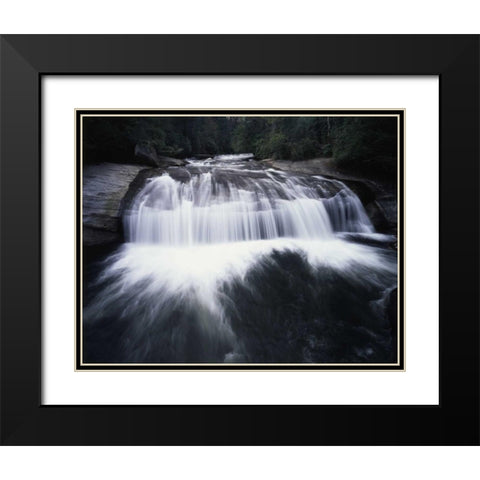 North Carolina, Turtleback Falls in Nantahala NF Black Modern Wood Framed Art Print with Double Matting by Talbot Frank, Christopher