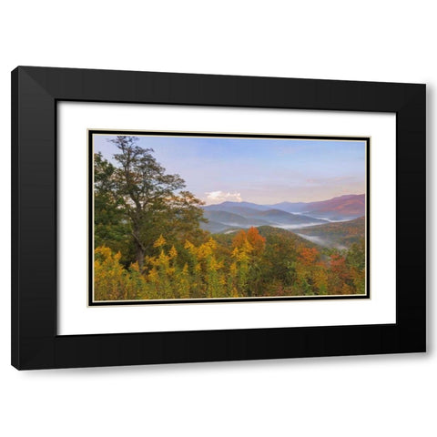 USA, North Carolina Black Mountains overlook Black Modern Wood Framed Art Print with Double Matting by Paulson, Don