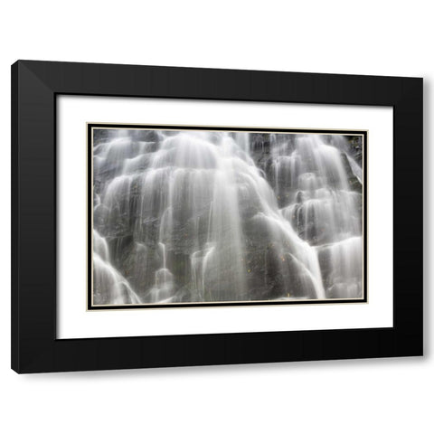 North Carolina, Blue Ridge Crabtree Falls Black Modern Wood Framed Art Print with Double Matting by Paulson, Don