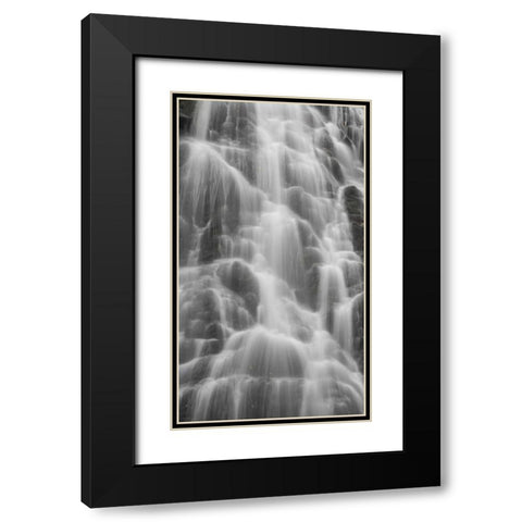 North Carolina, Blue Ridge Crabtree Falls Black Modern Wood Framed Art Print with Double Matting by Paulson, Don
