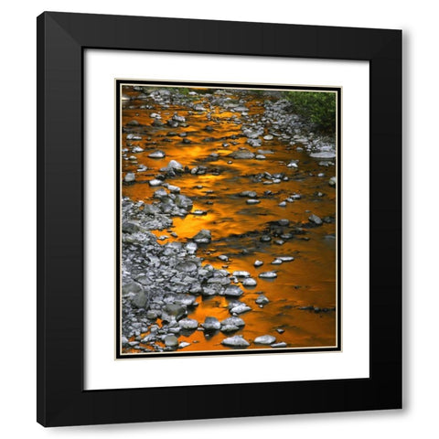 OR, Columbia Gorge, Multnomah Creek Black Modern Wood Framed Art Print with Double Matting by Terrill, Steve