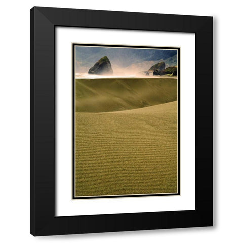 USA, Oregon Sand dunes in late light along coast Black Modern Wood Framed Art Print with Double Matting by Rotenberg, Nancy