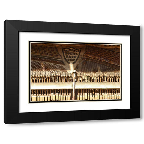 OR, Shaniko Inside Old piano on main street Black Modern Wood Framed Art Print with Double Matting by Ross, Nancy ,  Steve