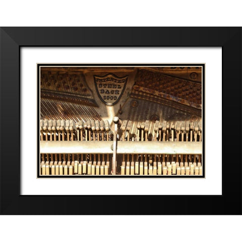 OR, Shaniko Inside Old piano on main street Black Modern Wood Framed Art Print with Double Matting by Ross, Nancy ,  Steve