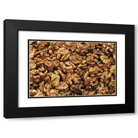 USA, Oregon, Portland Close-up of walnut meats Black Modern Wood Framed Art Print with Double Matting by Terrill, Steve