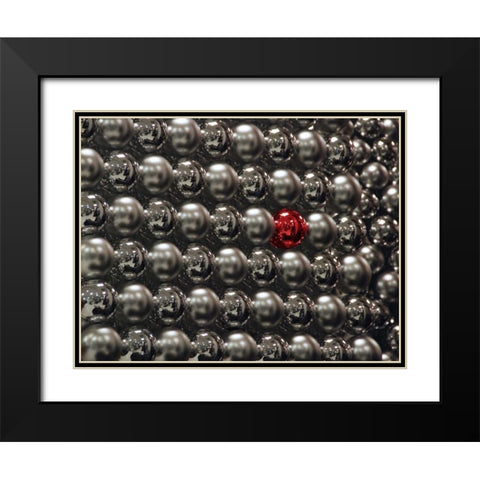 OR, Portland Silver glass Christmas ornaments Black Modern Wood Framed Art Print with Double Matting by Terrill, Steve