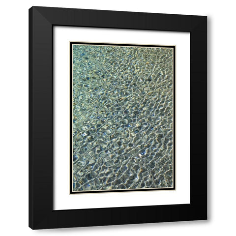 OR Reflection patterns on  Little Crater Lake Black Modern Wood Framed Art Print with Double Matting by Paulson, Don