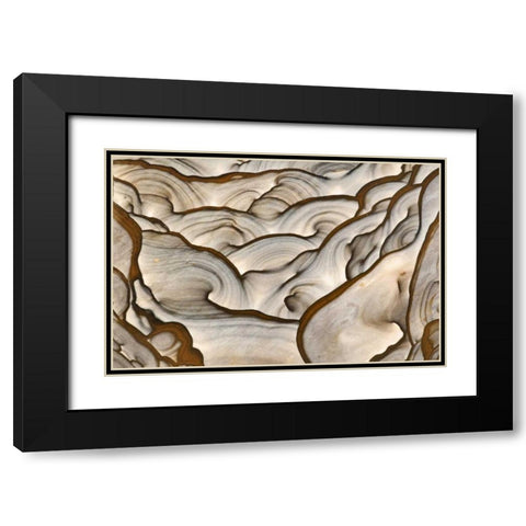 Oregon, Biggs Close-up of picture jasper stone Black Modern Wood Framed Art Print with Double Matting by Kirkland, Dennis