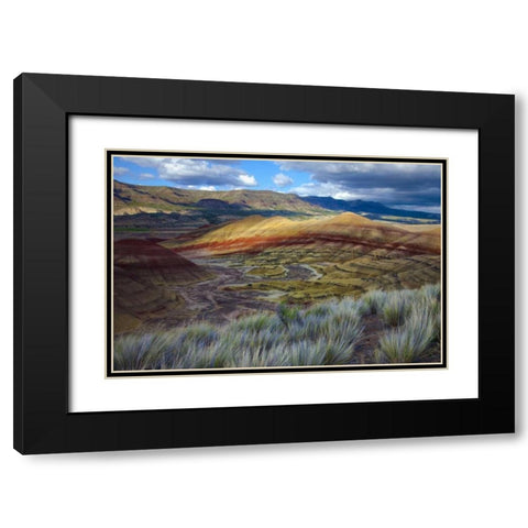Oregon, John Day Fossil Beds NM, Painted Hills Black Modern Wood Framed Art Print with Double Matting by Carter, Jean