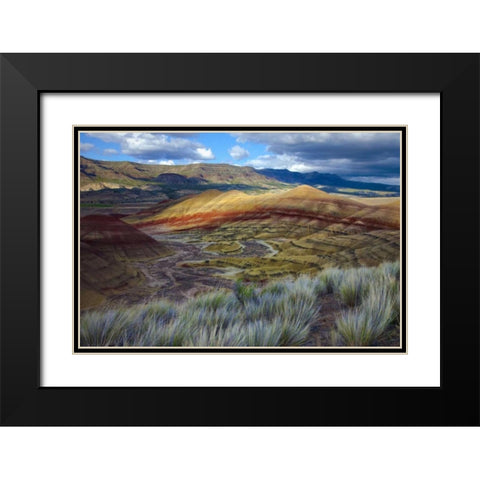 Oregon, John Day Fossil Beds NM, Painted Hills Black Modern Wood Framed Art Print with Double Matting by Carter, Jean