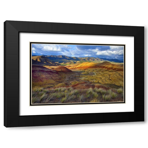 OR, John Day Fossil Beds NM, Painted Hills Unit Black Modern Wood Framed Art Print with Double Matting by Carter, Jean