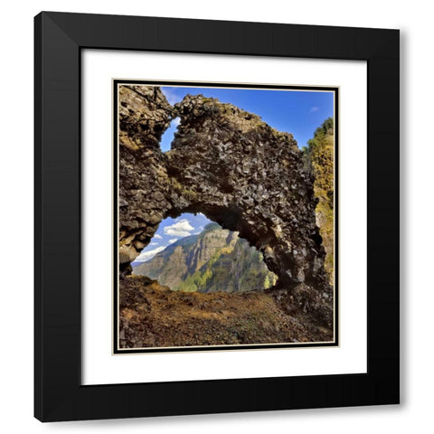 OR, Rock of Ages Arch in Columbia River Gorge NSA Black Modern Wood Framed Art Print with Double Matting by Terrill, Steve