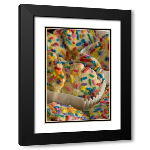 Oregon, Portland Sugar cookies with sprinkles Black Modern Wood Framed Art Print with Double Matting by Terrill, Steve