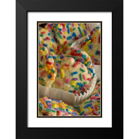 Oregon, Portland Sugar cookies with sprinkles Black Modern Wood Framed Art Print with Double Matting by Terrill, Steve