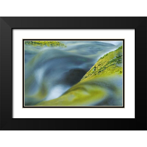 USA, Oregon Water flow over rocks in creek Black Modern Wood Framed Art Print with Double Matting by Rotenberg, Nancy